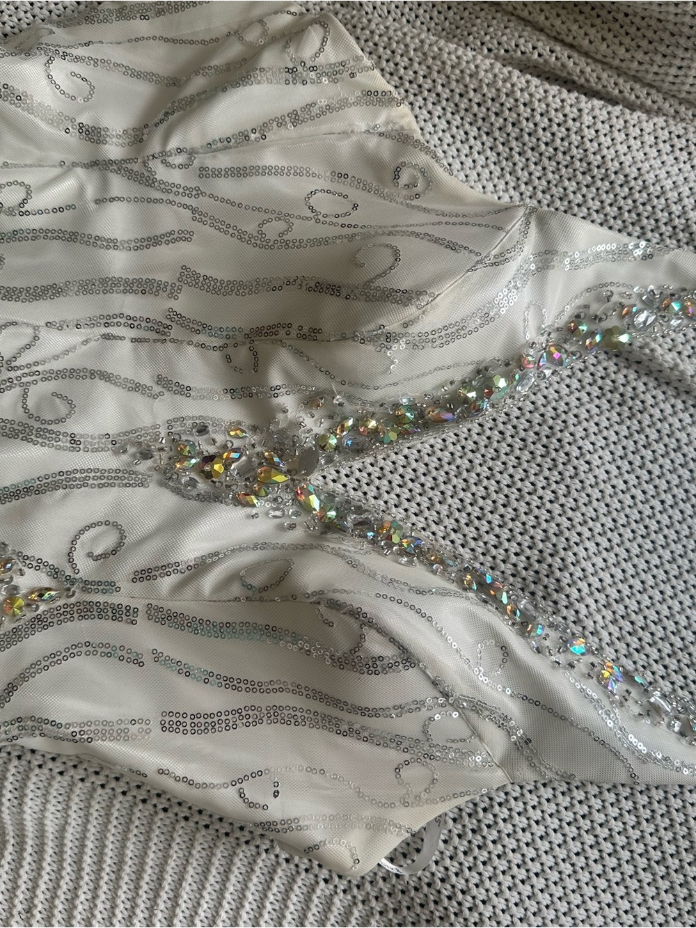 & Other Stories Ivory Beaded Prom Dress